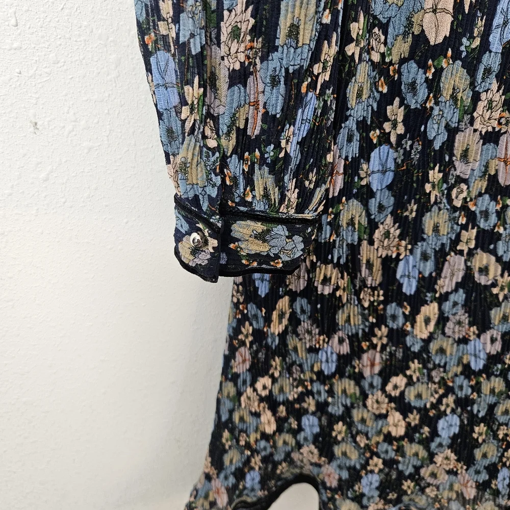 Tory Burch Deneuve floral-print plissé dress  size 2